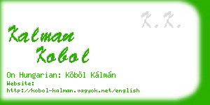 kalman kobol business card