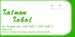 kalman kobol business card